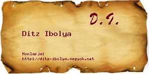 Ditz Ibolya névjegykártya