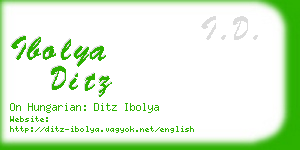 ibolya ditz business card